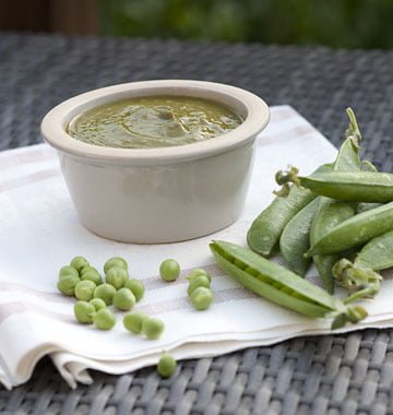 Photo de la recette : Velouté aux petits pois et feuilles de blettes
