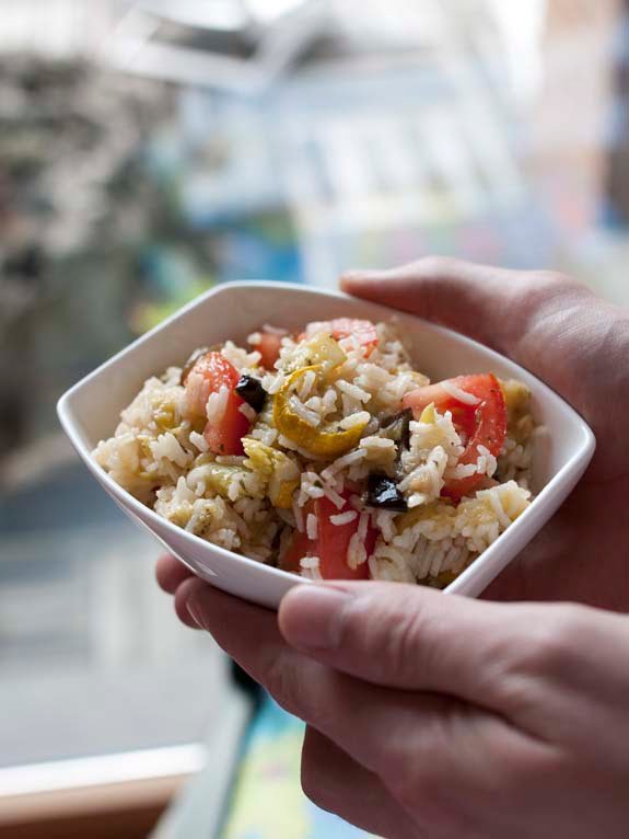 Photo recette Salade de riz aux légumes grillés et tomates