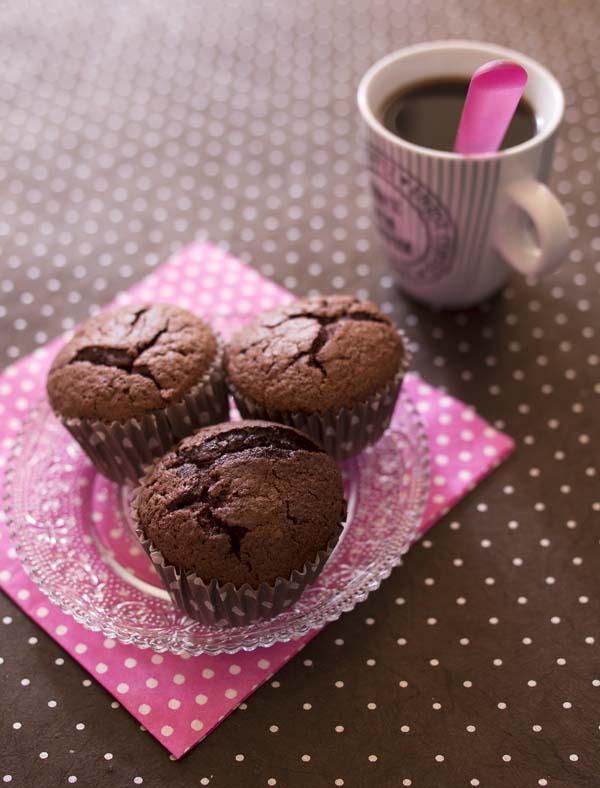 Muffins au chocolat noir - sans lactose sans gluten