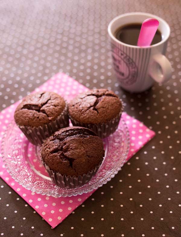 Muffins au chocolat noir - sans lactose sans gluten