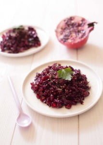 Salade de chou rouge et grenade