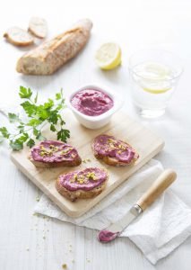 Tartinade toute rose au tofu et betterave – vegan