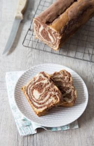 Cake marbré chocolat vanille – vegan