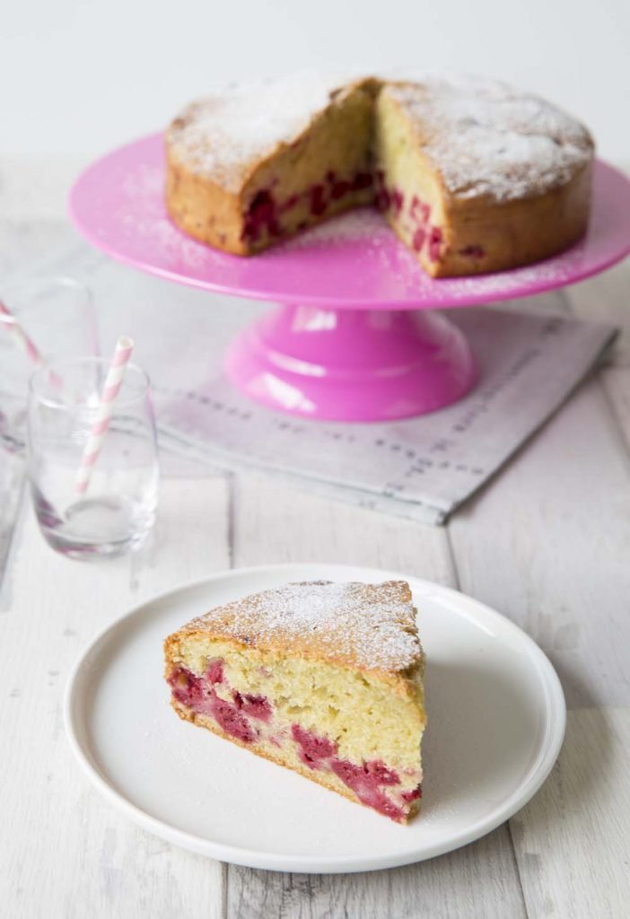 Photo de la recette : Gâteau ultra moelleux aux framboises – sans lactose