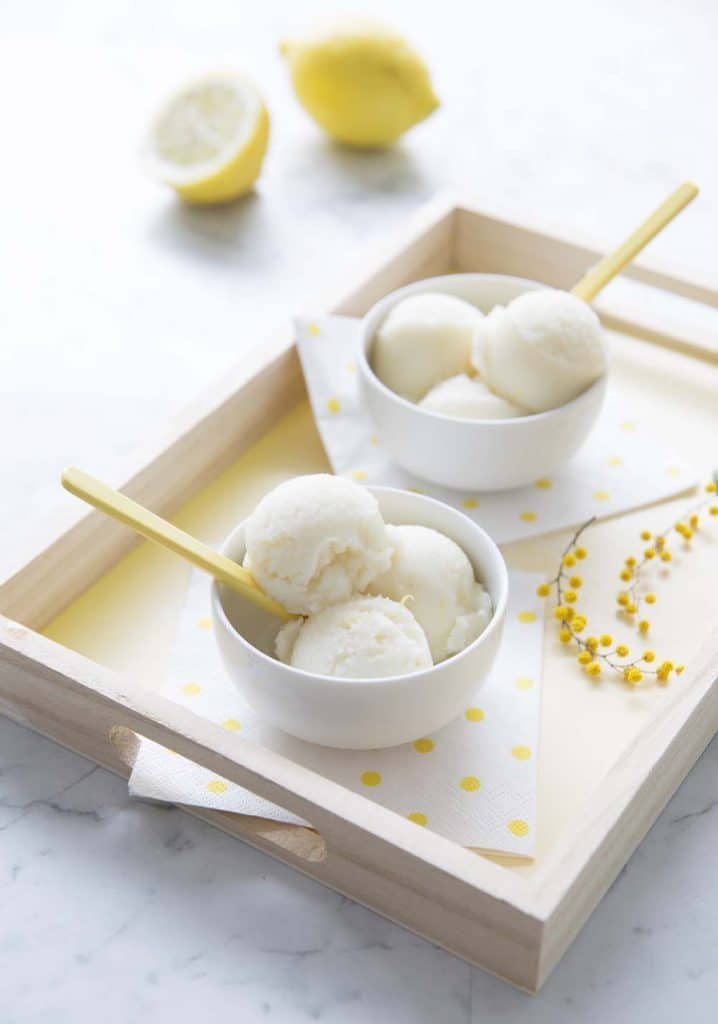 Photo de la recette : Glace vegan au citron