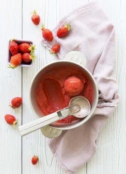 Recette Sorbet fraise coco