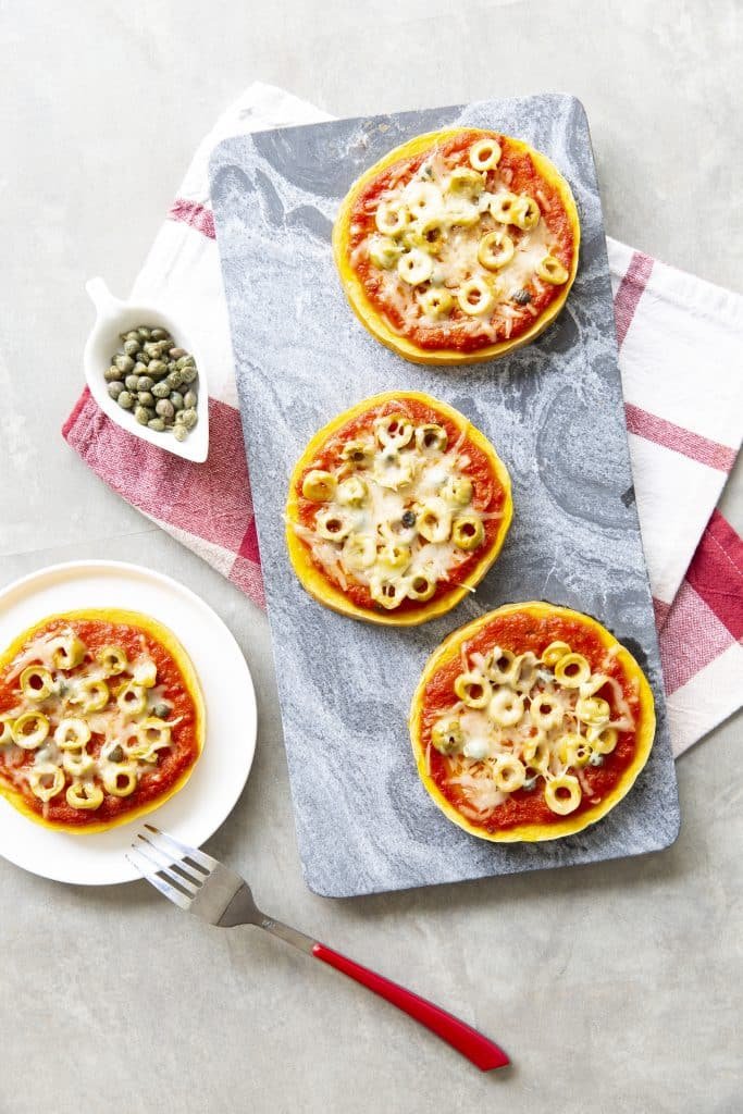 Photo de la recette : Pizza de butternut aux olives