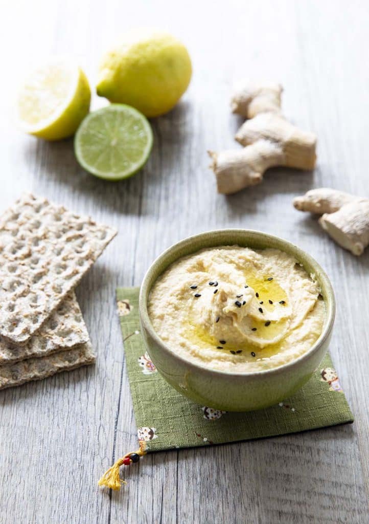 Photo de la recette : Houmous gingembre citron vert aux saveurs d’Asie