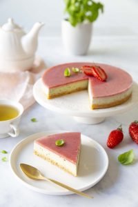 Recette Cheesecake fraises basilic
