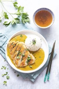 Tofukatsu curry (tofu pané sauce curry à la japonaise)