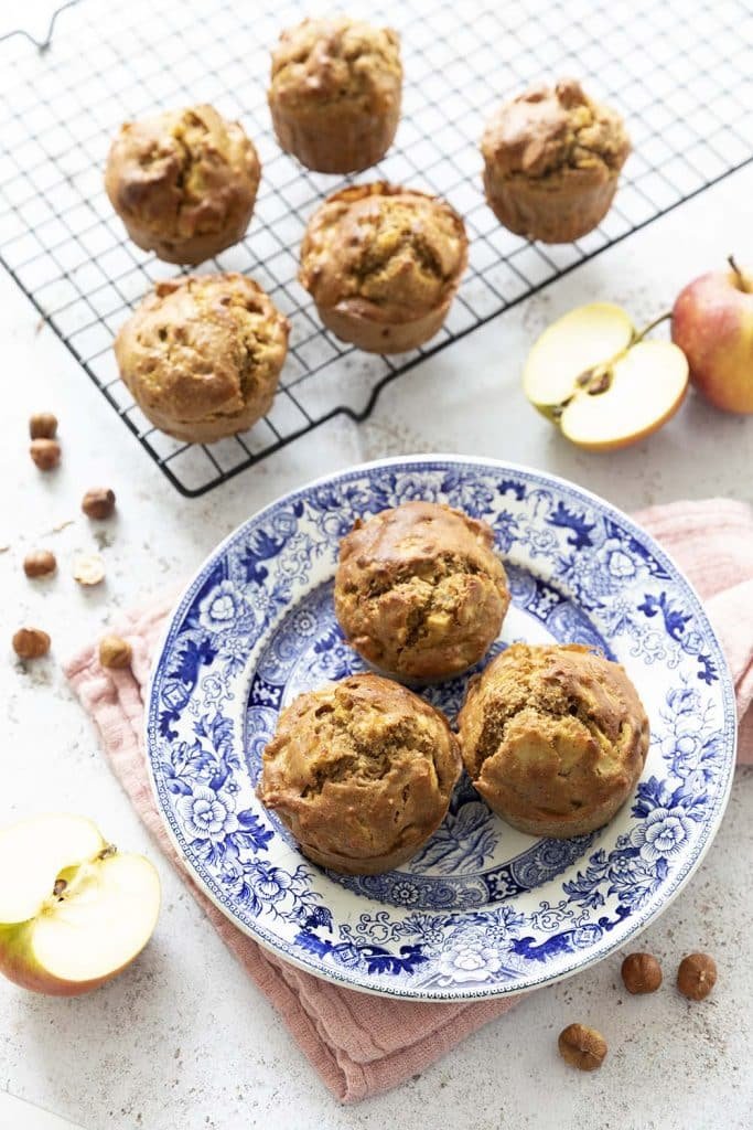 Photo de la recette : Muffins pommes noisettes – sans lactose