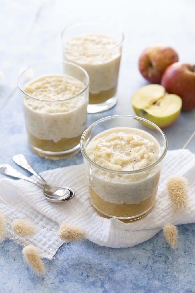 Riz au lait à la compote pomme-poire