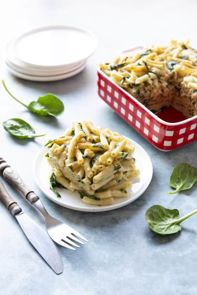 gratins macaronis béchamel épinards