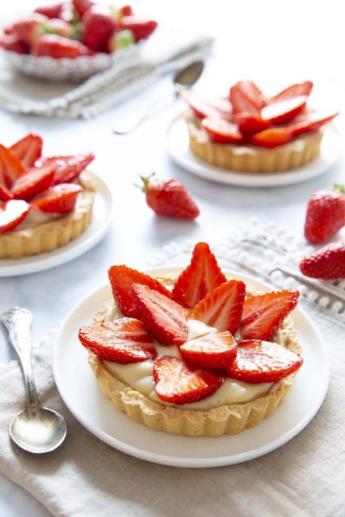 Photo de la recette : Tartelettes aux fraises – sans gluten sans lactose