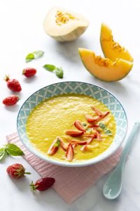 soupe glacée melon basilic