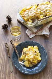 Tartiflette végétarienne au tofu fumé et reblochon